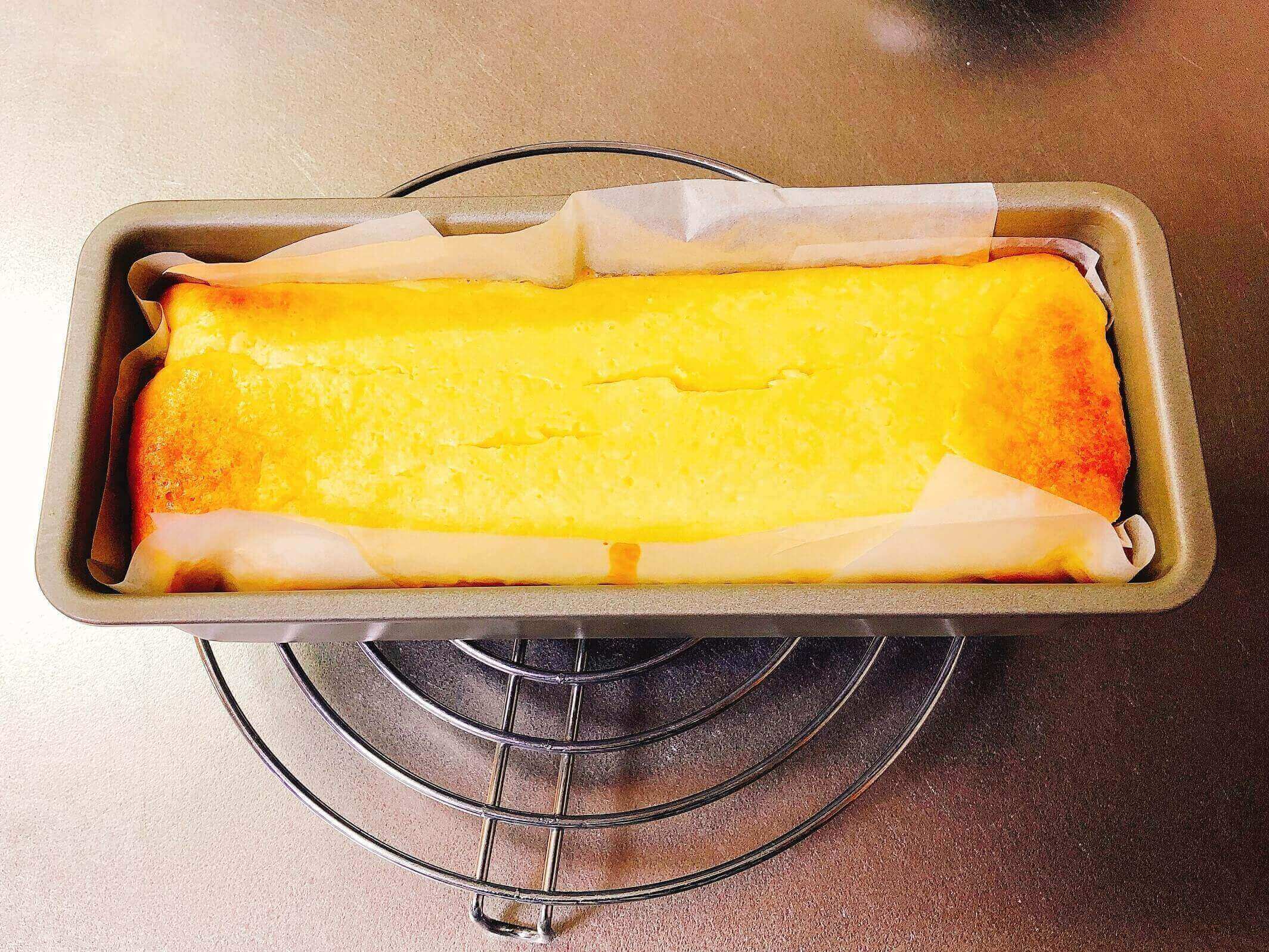 チーズテリーヌ作り、焼いた
