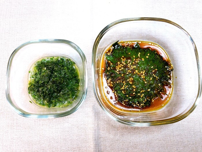 大葉の麹漬け2種